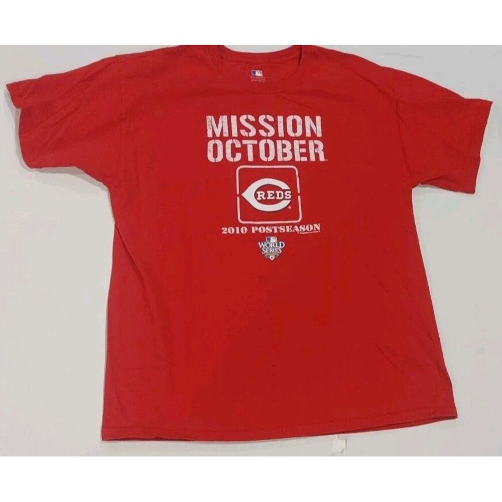 CINCINNATI REDS MISSION OCTOBER T-SHIRT 2010 MLB Playoffs Adult Size XL